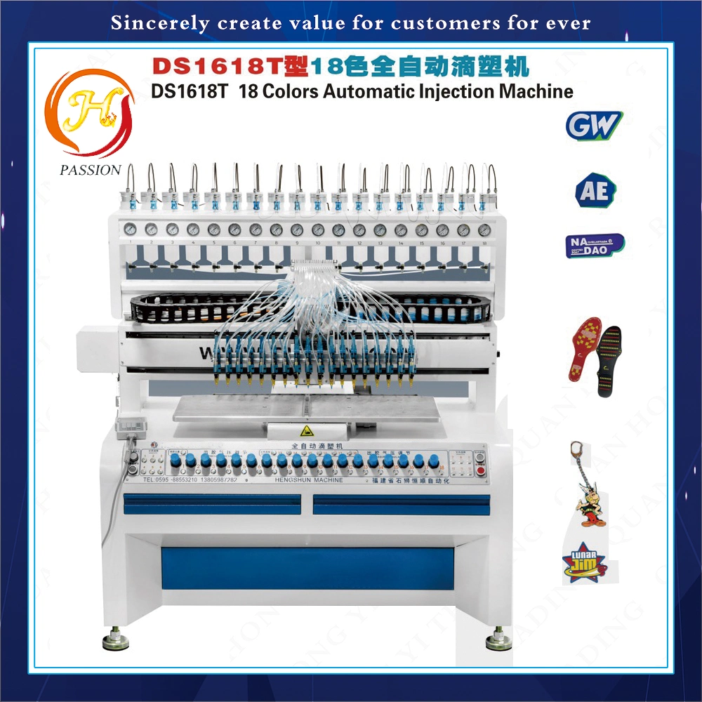32 Color PVC Silicone Automatic Garment Label Logo Dripping Equipment for Rubber Patch Making Machine