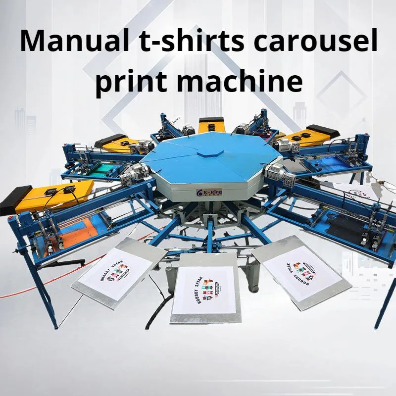 Good Price Automatic Textile Carousel Rotary T-Shirt Silk Screen Printing Machine